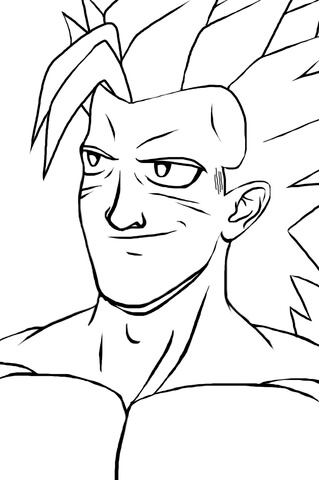 Super Saiyan Coloring Page